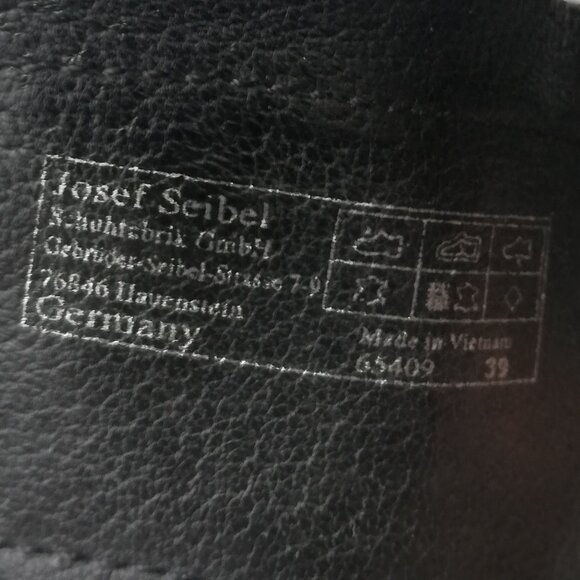 Josef Seibel Leather Booties with Buckle & Zipper Size 8 - Picture 9 of 9